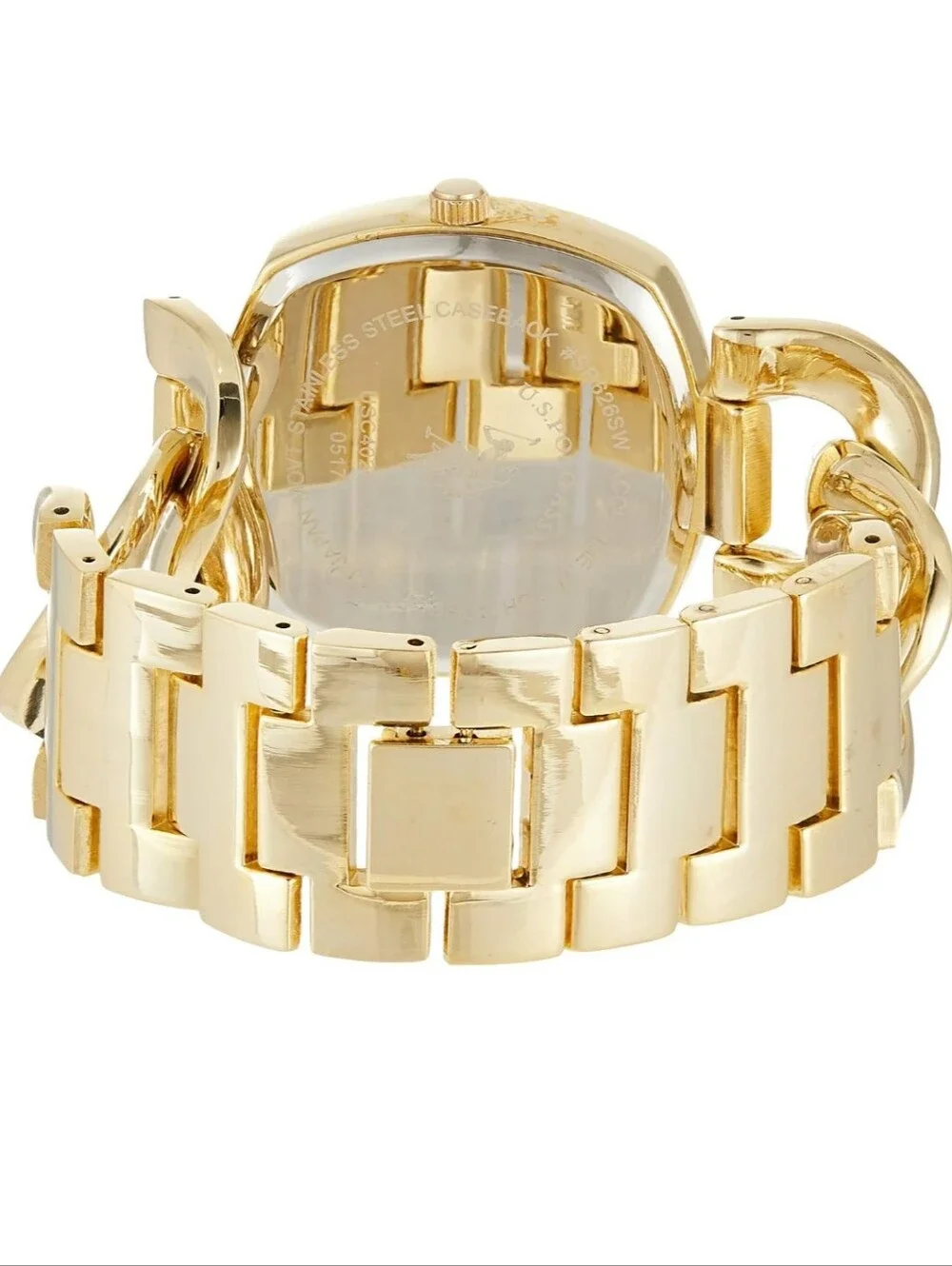 U.S. Polo Assn. Gold-Tone Chain Link Bracelet Watch